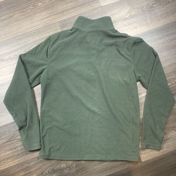 Avalanche High Neck Tight Knit 1/4 Zip Pullover Green Sweater Adult Size Small - Picture 6 of 6